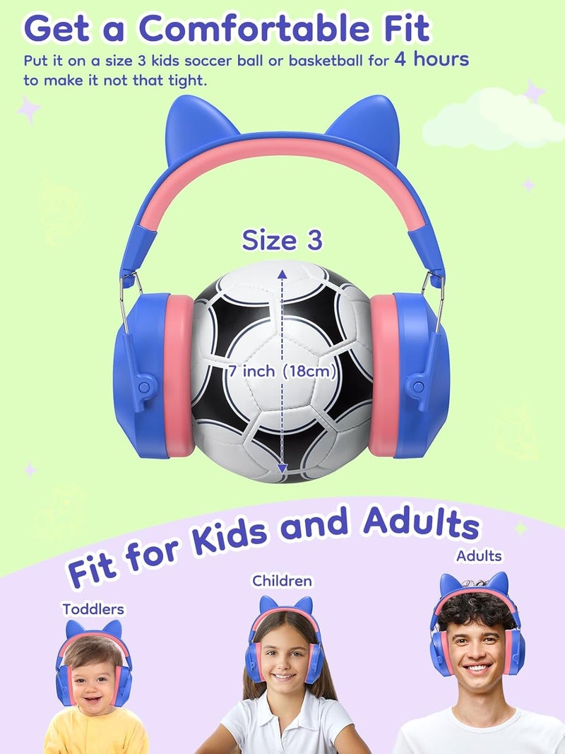 Dr.Meter Noise Cancelling Headphones for Kids, SNR 32dB Hearing Protection Earmuffs for Noise Reduction, Ear Muff for Autism Sensory Monster Jam Derby Mowing Concert Air Show Gifts for Kids - Image 5